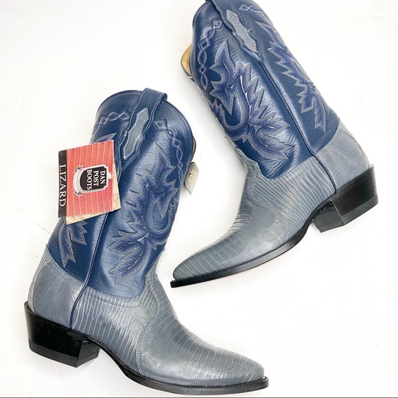 Dan Post | Blue Teju Lizard Western Boots - Picture 3 of 7